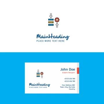 Flat Network setting  Logo and Visiting Card Template. Busienss Concept Logo  Stockillustratie