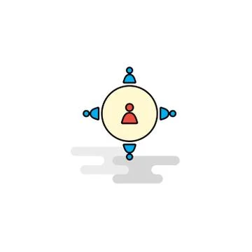 Flat Networking Icon. Vector イラスト素材