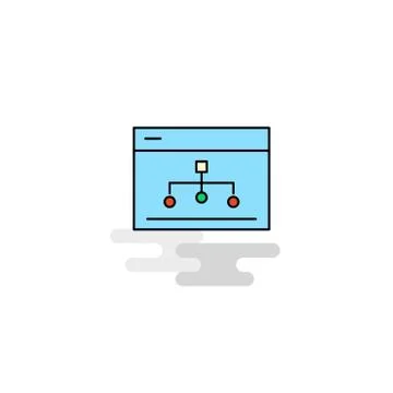 Flat Networking  Icon. Vector 스톡 일러스트
