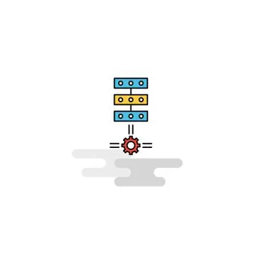 Flat Networks setting  Icon. Vector Stock Illustration
