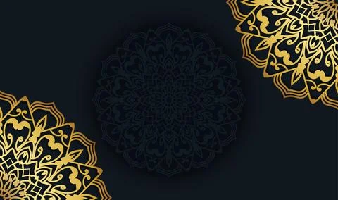 Flat new gradient luxury color mandala creative background design premium Illustrazione stock