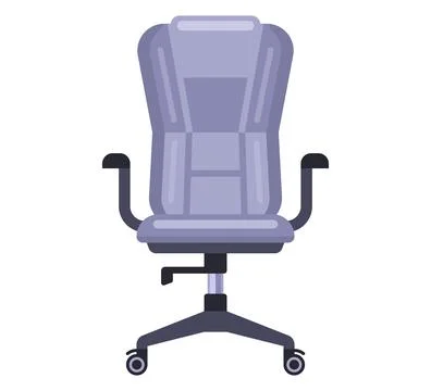 Flat office chair for office work. Stock Illustration