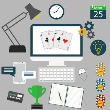 Flat office design Stock Illustration