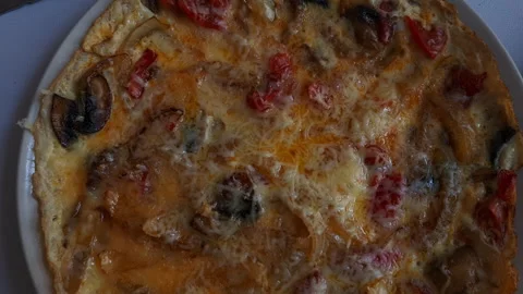 Flat omelette. Stock Footage 282978650