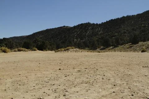 Flat open area to ride your dirt bike. Stock Photos