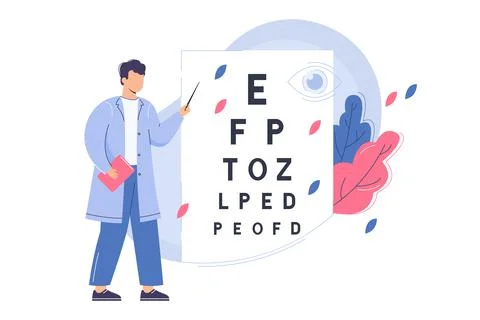 Snellen eye test chart Royalty Free Vector Image