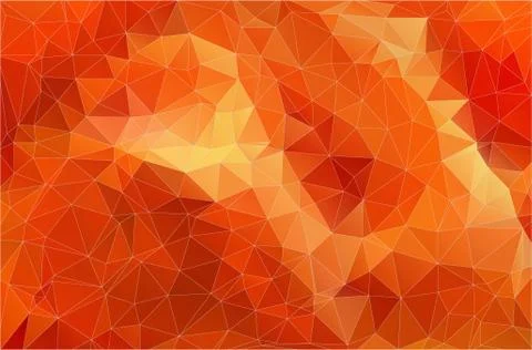 Flat Orange Polygonal Background Stock Illustration