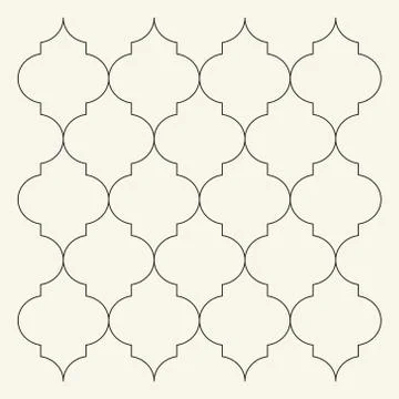 Flat outline moroccan pattern. Tile template Stock Illustration