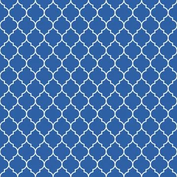 Flat outline moroccan seamless pattern vector Stock Illustration