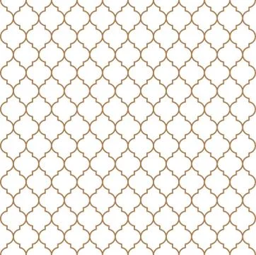 Flat outline moroccan seamless pattern vector Stock Illustration