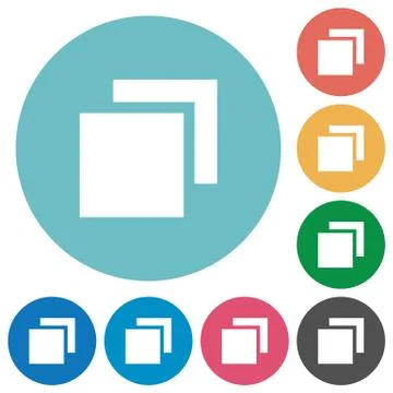 Flat overlapping elements icons Stockillustratie