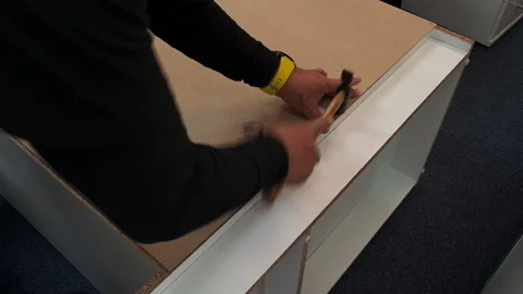 Flat pack wardrobe. Stock Footage 169948104