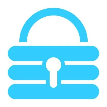 Flat padlock icon lock sign password button Illustrazione stock