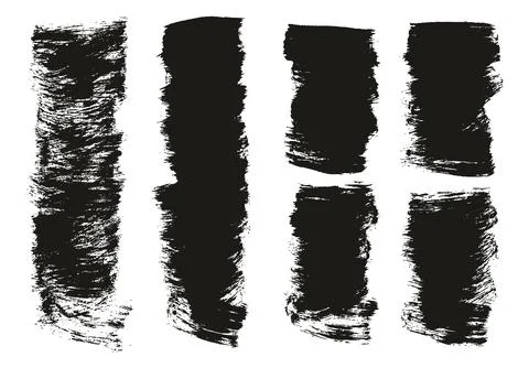 Flat Paint Brush Thick Short Mix Background High Detail Abstract Vector Stock Illustration
