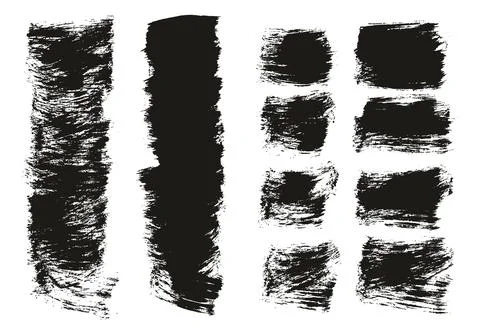 Flat Paint Brush Thick Short Mix Background High Detail Abstract Vector Stock Illustration