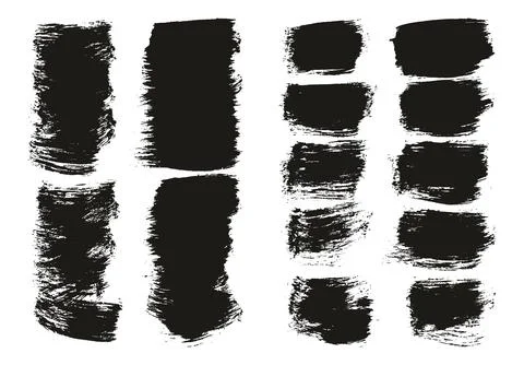 Flat Paint Brush Thick Short Mix Background High Detail Abstract Vector Stock Illustration