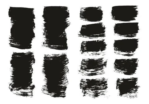 Flat Paint Brush Thick Short Mix Background High Detail Abstract Vector Stock Illustration