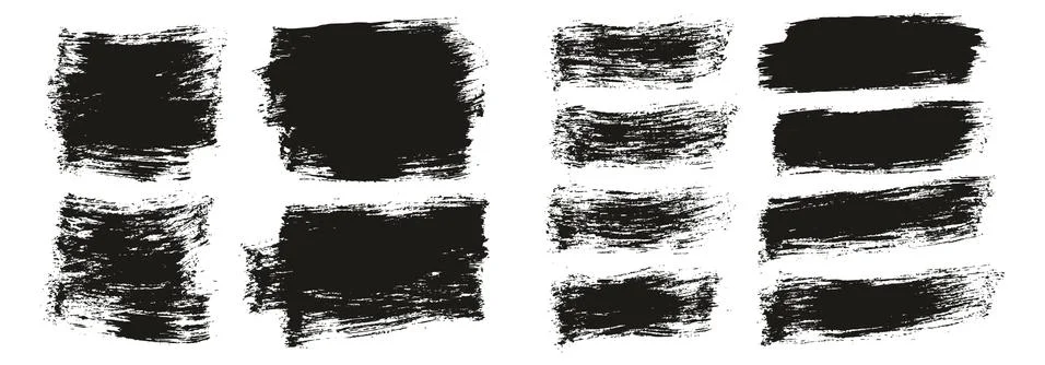 Flat Paint Brush Thick Short Mix Background High Detail Abstract Vector Stock Illustration