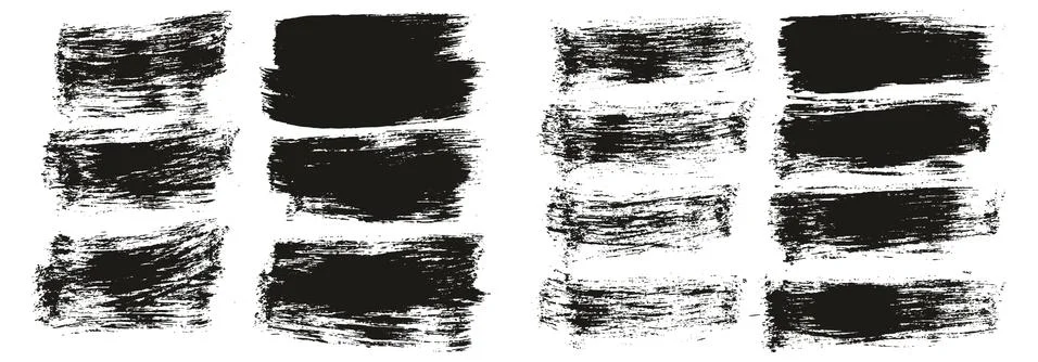 Flat Paint Brush Thick Short Mix Background High Detail Abstract Vector Stock Illustration