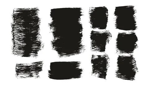 Flat Paint Brush Thick Short Mix Background High Detail Abstract Vector Stock Illustration