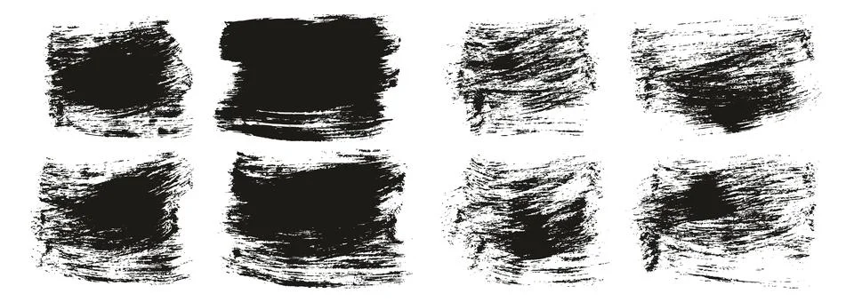 Flat Paint Brush Thick Short Background High Detail Abstract Vector Stock Illustration