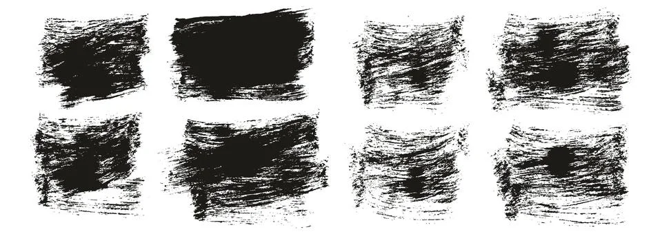 Flat Paint Brush Thick Short Background High Detail Abstract Vector Stock Illustration