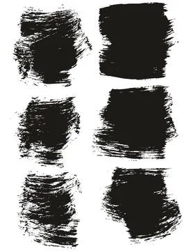 Flat Paint Brush Thick Short Background High Detail Abstract Vector Stock Illustration