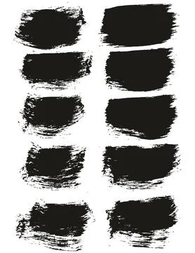 Flat Paint Brush Thick Short Background High Detail Abstract Vector Stock Illustration