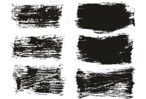 Flat Paint Brush Thick Short Background High Detail Abstract Vector Stock Illustration