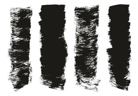 Flat Paint Brush Thick Short Background High Detail Abstract Vector Stock Illustration