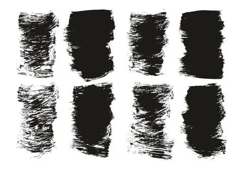 Flat Paint Brush Thick Short Background High Detail Abstract Vector Stock Illustration