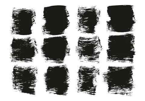 Flat Paint Brush Thick Short Background High Detail Abstract Vector Stock Illustration