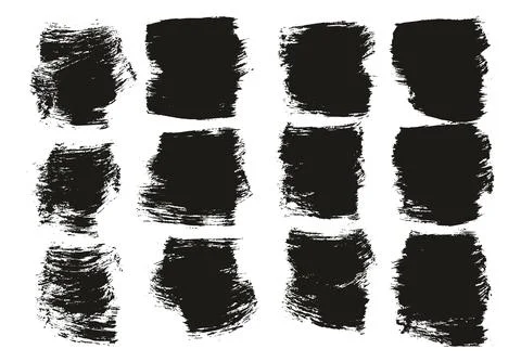Flat Paint Brush Thick Short Background High Detail Abstract Vector Stock Illustration