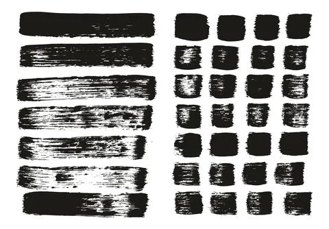 Flat Paint Brush Thick Straight Lines Mix High Detail Abstract Vector Background Stock Illustration