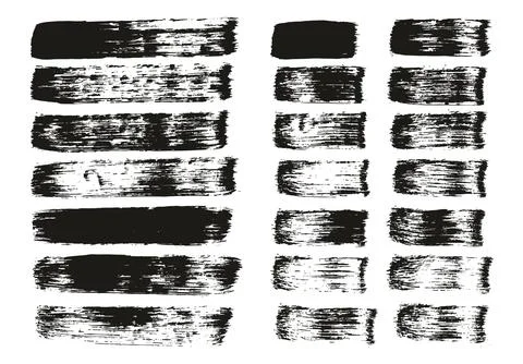 Flat Paint Brush Thick Straight Lines Mix High Detail Abstract Vector Background Stock Illustration