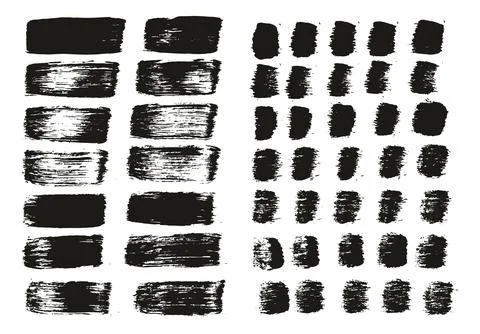 Flat Paint Brush Thick Straight Lines Mix High Detail Abstract Vector Background Illustrazione stock