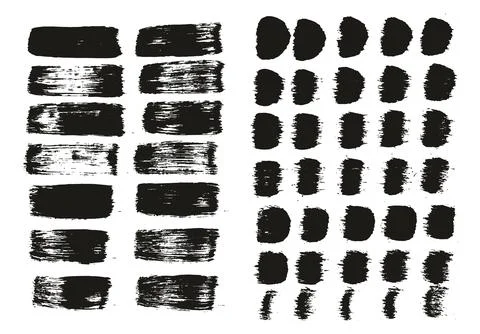 Flat Paint Brush Thick Straight Lines Mix High Detail Abstract Vector Background Stock Illustration