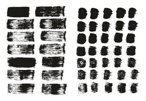Flat Paint Brush Thick Straight Lines Mix High Detail Abstract Vector Background Stock Illustration
