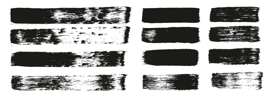 Flat Paint Brush Thick Straight Lines Mix High Detail Abstract Vector Background Stock Illustration