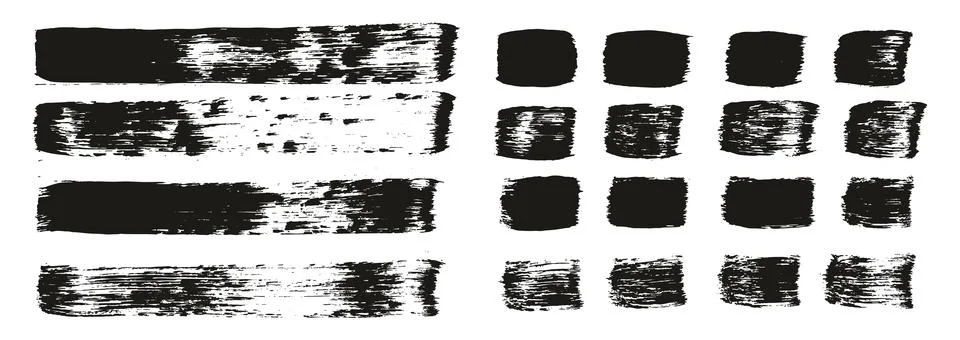 Flat Paint Brush Thick Straight Lines Mix High Detail Abstract Vector Background Stock Illustration