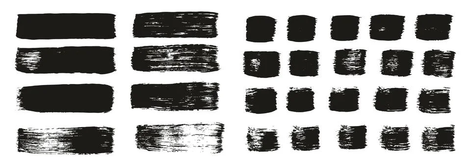 Flat Paint Brush Thick Straight Lines Mix High Detail Abstract Vector Background Stock Illustration