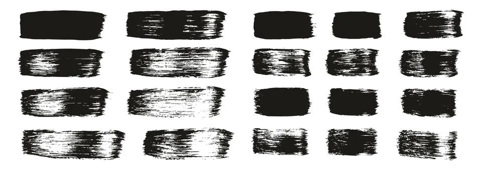 Flat Paint Brush Thick Straight Lines Mix High Detail Abstract Vector Background Stock Illustration