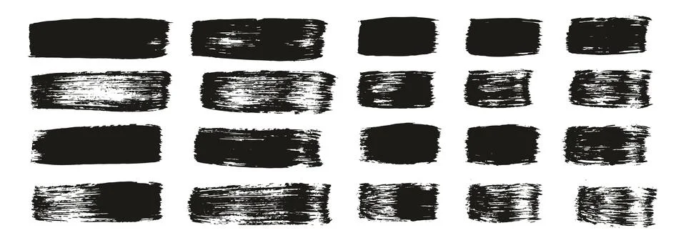 Flat Paint Brush Thick Straight Lines Mix High Detail Abstract Vector Background Stock Illustration