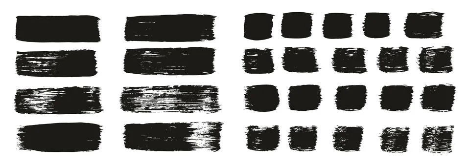 Flat Paint Brush Thick Straight Lines Mix High Detail Abstract Vector Background Illustrazione stock