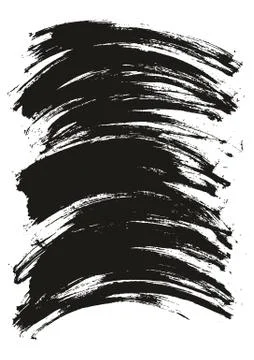 Flat Paint Brush Thin Curved Background High Detail Abstract Vector Background Stock Illustration