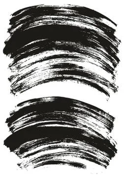 Flat Paint Brush Thin Curved Background High Detail Abstract Vector Background Illustrazione stock