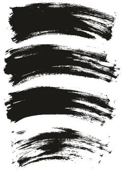 Flat Paint Brush Thin Curved Background High Detail Abstract Vector Background Illustrazione stock