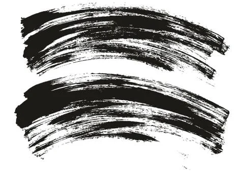 Flat Paint Brush Thin Curved Background High Detail Abstract Vector Background Illustrazione stock