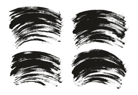 Flat Paint Brush Thin Curved Background High Detail Abstract Vector Background Stock Illustration