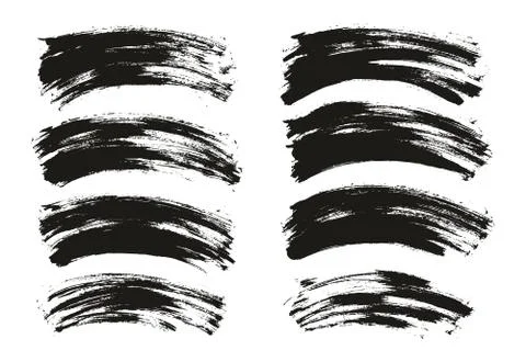 Flat Paint Brush Thin Curved Background High Detail Abstract Vector Background Illustrazione stock